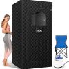 Portable Steam Sauna, Portable Sauna for Home, Sauna Tent Sauna Box with 2.6L Steamer, Remote Control, Folding Chair, 9 Levels, 2.6’ x 2.6’ x 5.9’